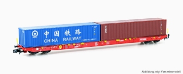 Hobbytrain H23102 - N Containerwagen Sggnss80 RCA; Ep. VI